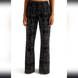 NWT Beyond Yoga Velvet Black Patterned Pants S